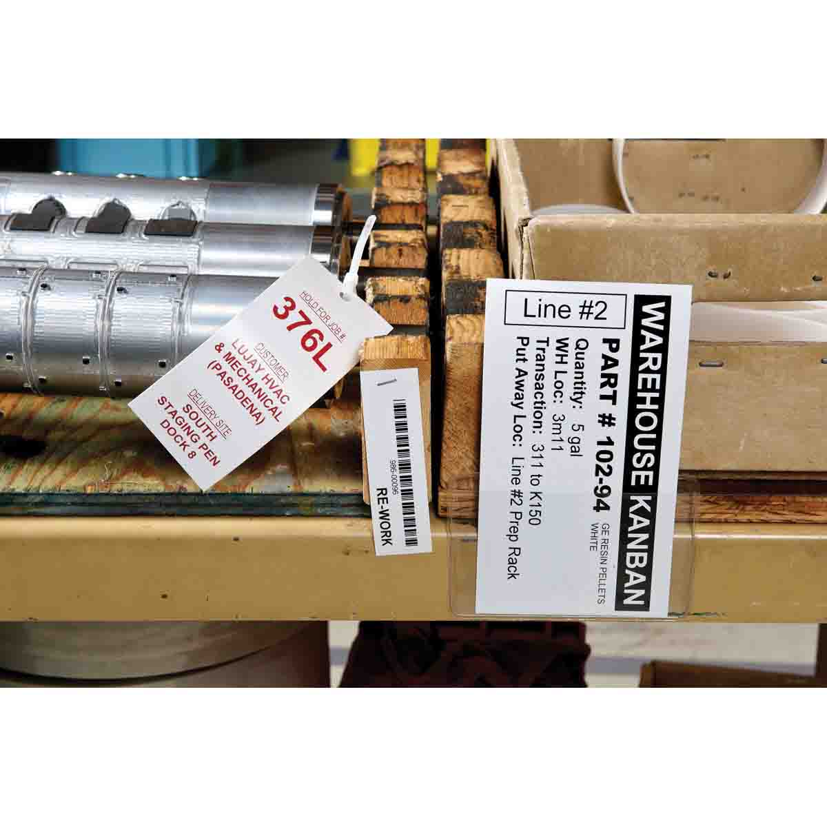 Brady Globalmark tapes - 80 mm non Adhesive Supply White Globalmark Non-Adhesive Tag Stock 076715