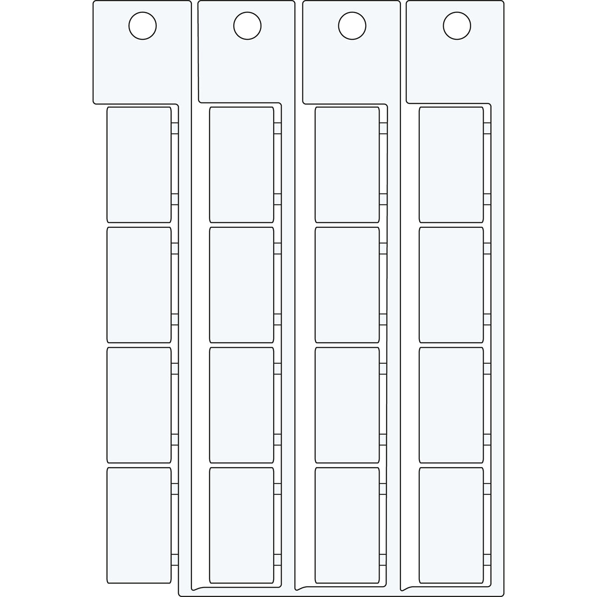 Brady ADHESIVE TAG 15X27 WHITE Electrical Component Tags with Adhesive - 15mm x 27mm, Single 1527AD