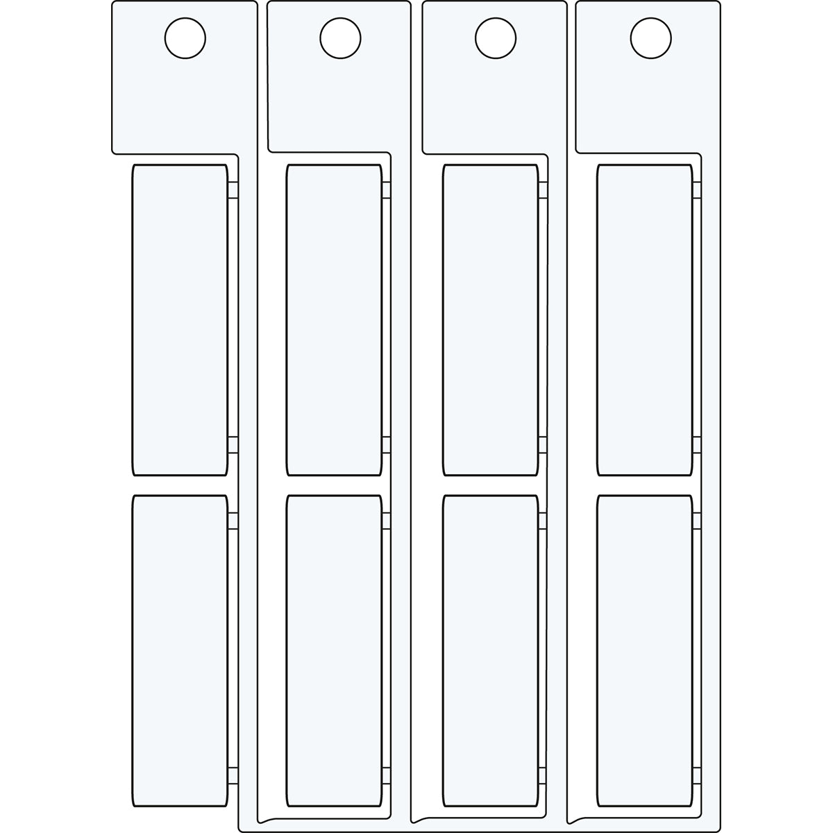 Brady ADHESIVE TAG 15X49 WHITE Electrical Component Tags with Adhesive - 15mm x 49mm, Single 1549AD