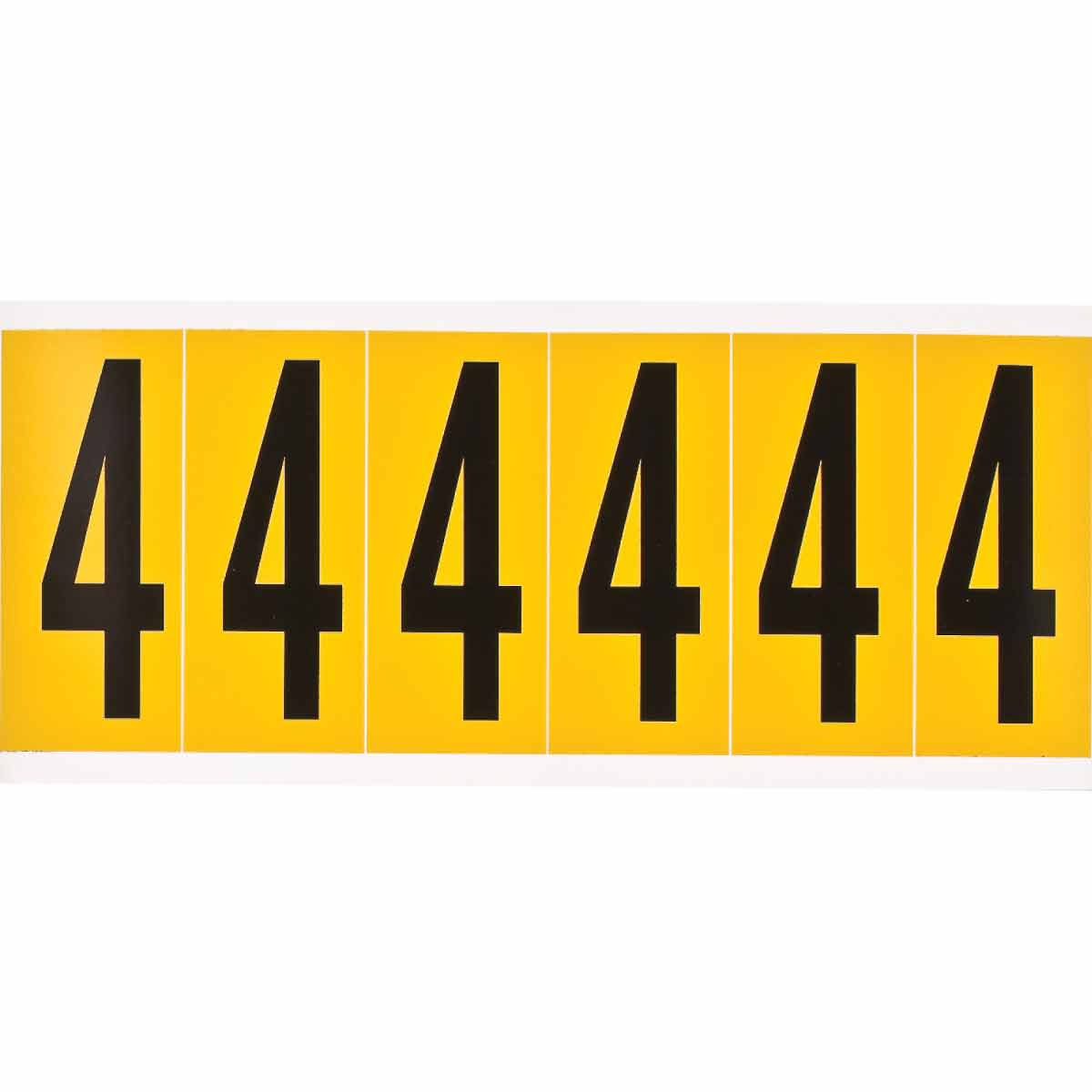 Brady 1550-4 Identical numbers and letters on one card for indoor and outdoor use 044049