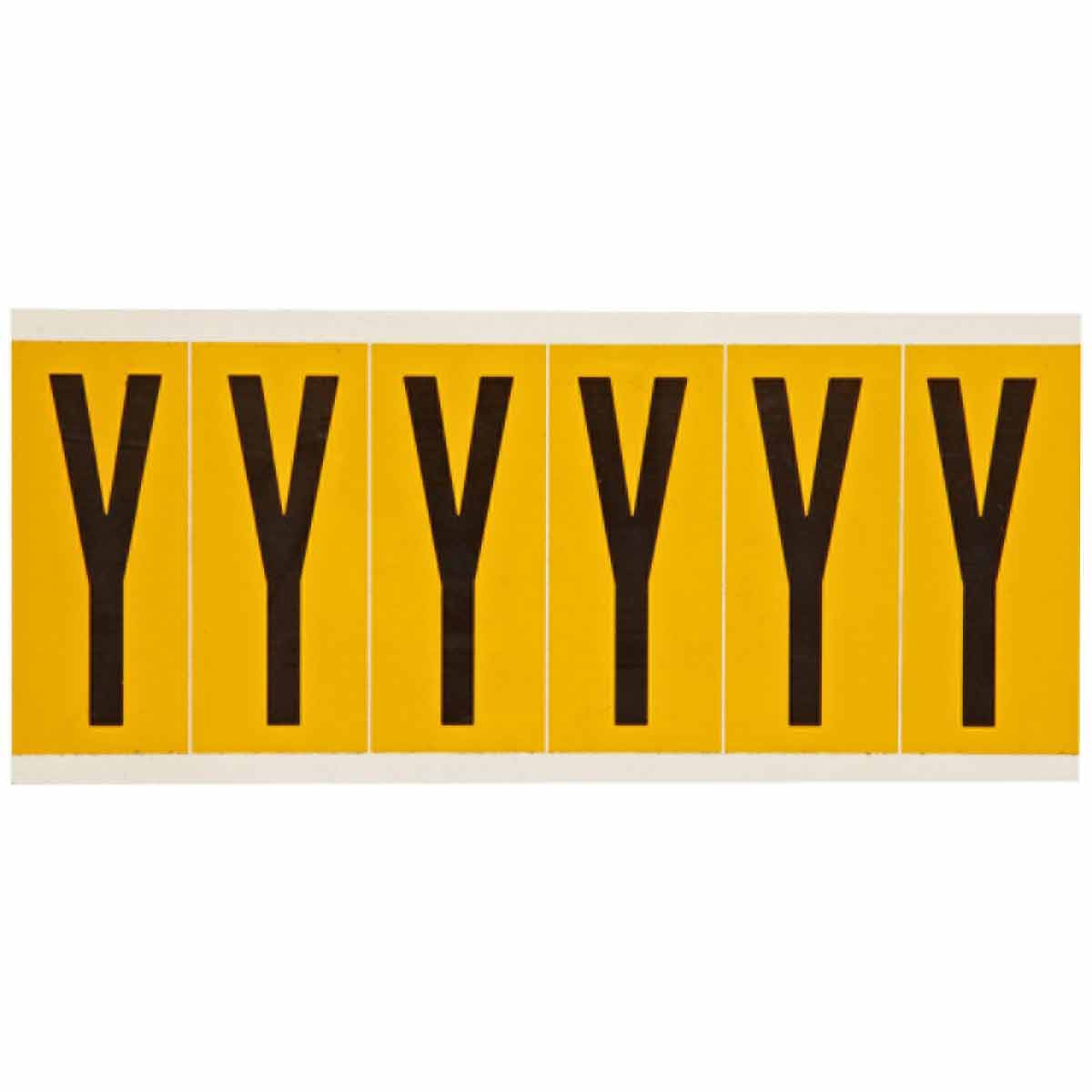 Brady 1550-Y Identical numbers and letters on one card for indoor and outdoor use 044079