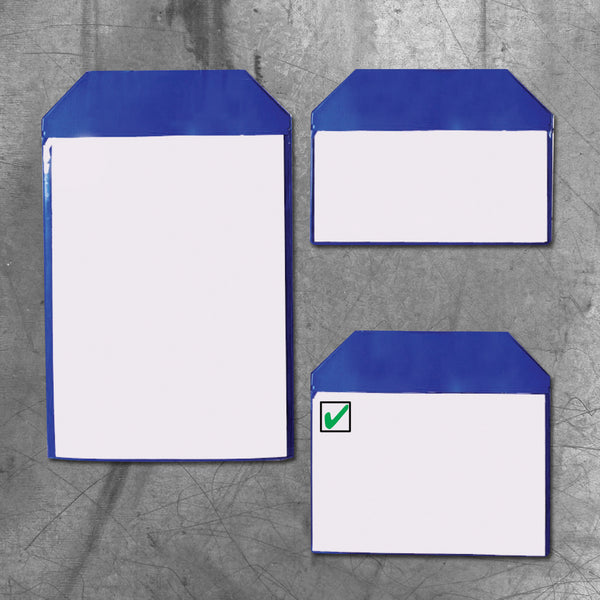 Brady SML POUCHES W/MAG. STRIP BLU 157X220MM Large Pouches with Magnetic Strips 224059