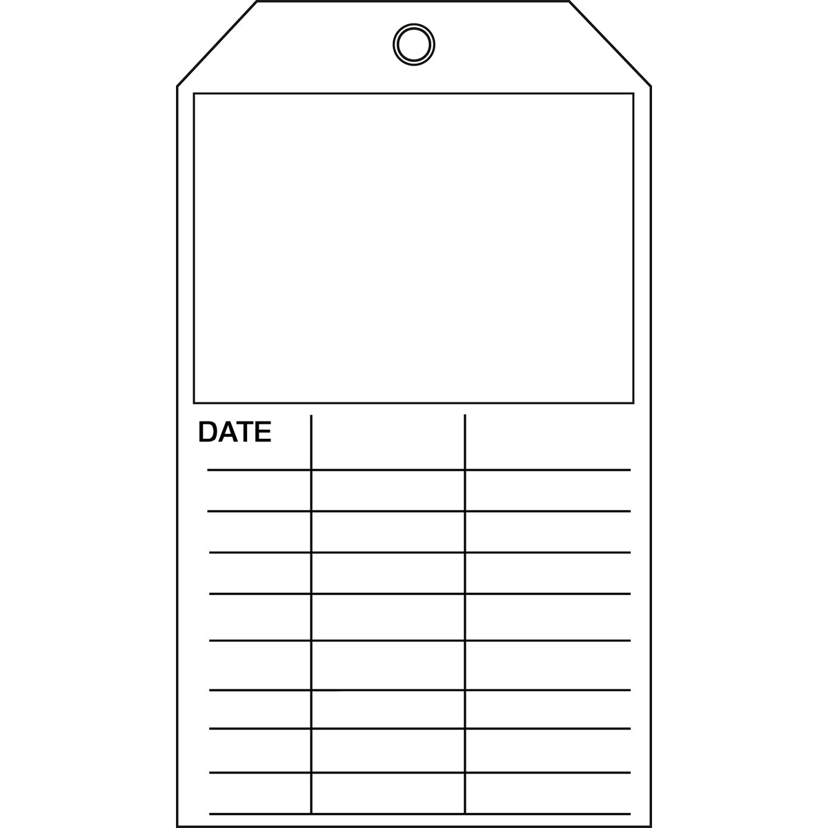 Brady Tag-E-Blank/Date-100X175mm Equipment Inspection Tags 256507