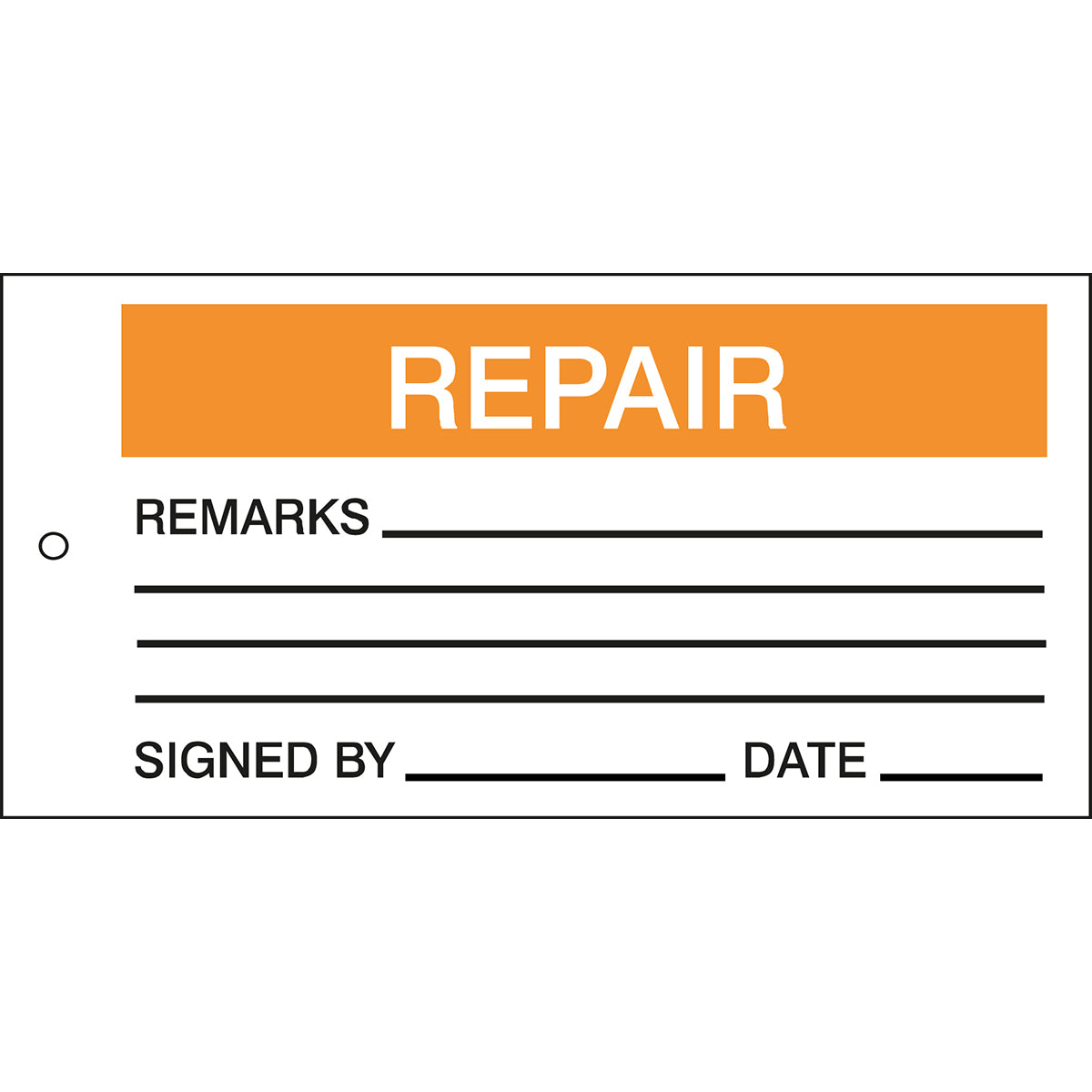 Brady Tag-E Repair-75X150mm Quality & Material Control Tags - Repair 256545