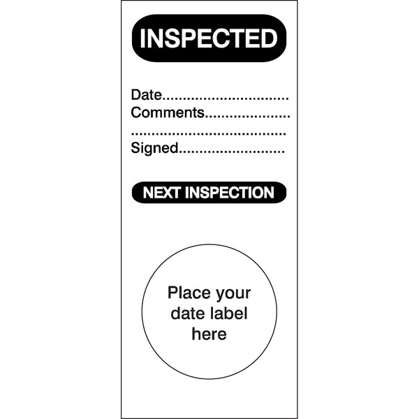 Brady PLAC-INSPECTED 40X95MM Maintenance & Service Labels - Inspected 256900