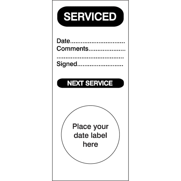 Brady PLAC-SERVICED-40*95 Maintenance & Service Labels - Serviced 256901