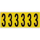 Brady 3450-3 Identical numbers and letters on one card for indoor use 034503