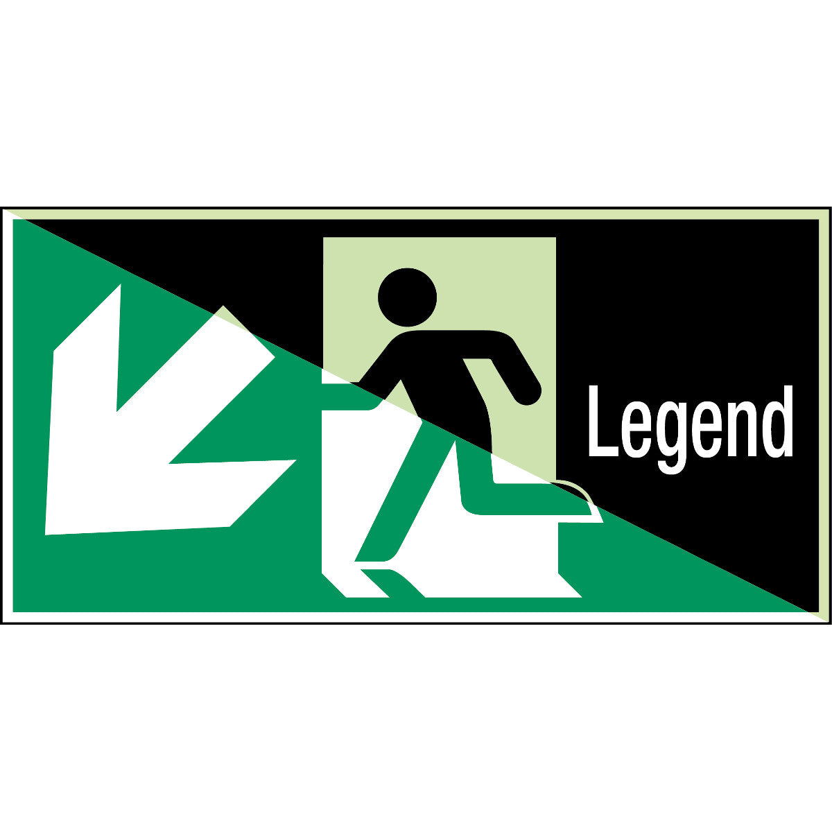 Brady E/A225/E001/En30-Pp-Pholumc-300X150/1-B Glow-in-the-dark safety sign 834195