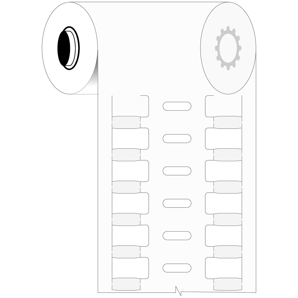 Brady B33-10x4,4-7697-WT Rigid Durasleeve Wire Marking Inserts For Bbp33/I3300 Printers 198745