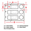 Brady BPTLAB-20-461-2.5 Thermal Transfer Printable Labels 800536