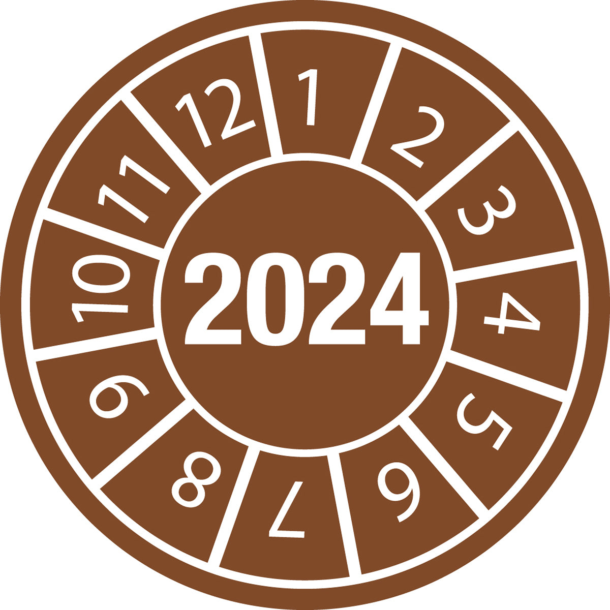 Brady DATE INSPECTION LBLS B-429 2024 -DIA 15 Tamper-evident Inspection Date Labels Year 2024 834148
