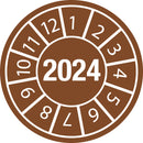 Brady DATE INSPECTION LBLS B-429 2024 -DIA 15 Tamper-evident Inspection Date Labels  Year 2024 834148