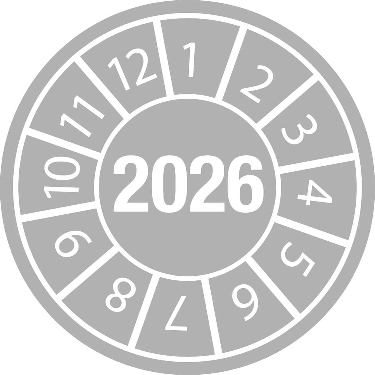 Brady DATE INSPECTION LBLS B-429 2026 -DIA 15 Tamper-evident Inspection Date Labels Year 2026 834156