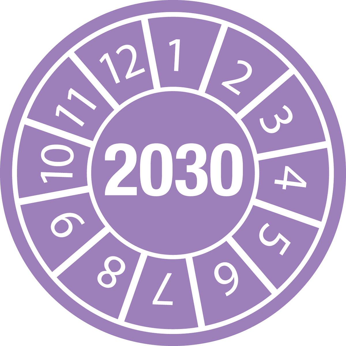 Brady DATE INSPECTION LBLS B-429 2030 -DIA 15 Tamper-evident Inspection Date Labels Year 2030 834172