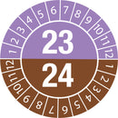 Brady DATE INSPECTION LBLS B-429 23/24 -DIA 30 Tamper-evident Inspection Date Labels  Year 23/24 834078