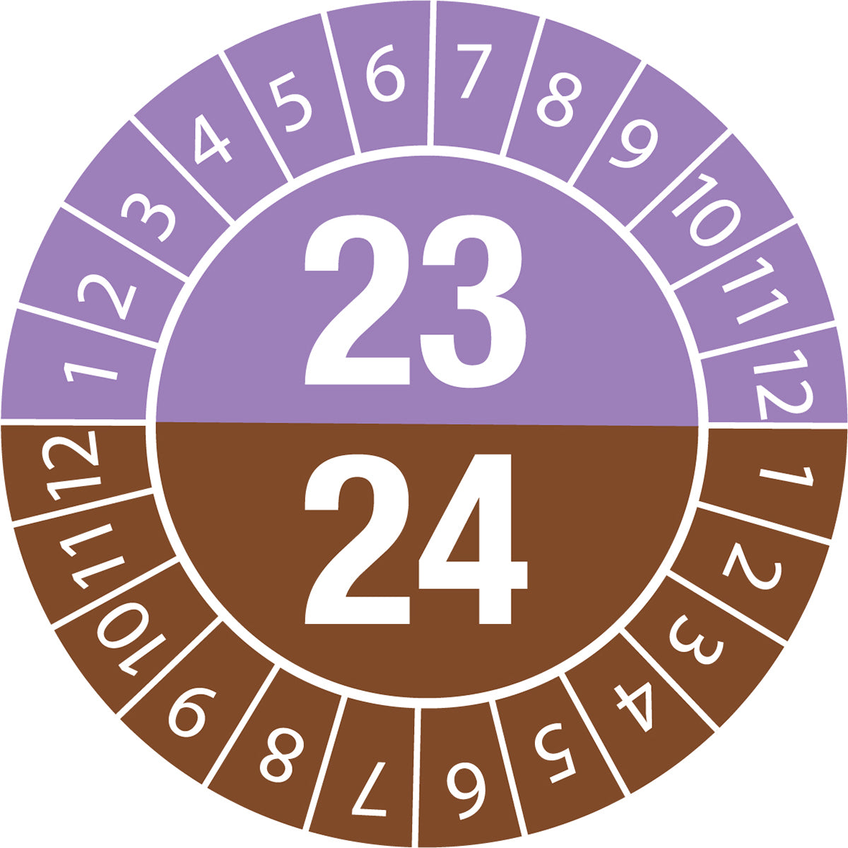 Brady DATE INSPECT.LABELS 23/24 DIA 25 B-7541 Inspection Date Labels 834832