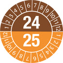 Brady DATE INSPECTION LBLS B-429 24/25 -DIA 20 Tamper-evident Inspection Date Labels  Year 24/25 834079
