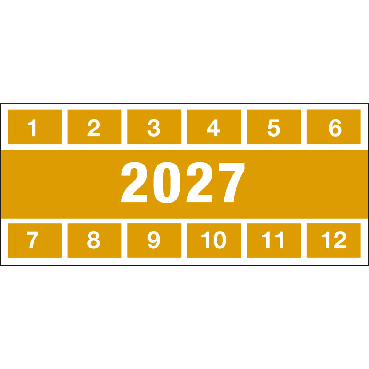 Brady PAST B500 57X25(9) YEL 2027 Inspection Date Labels 834283