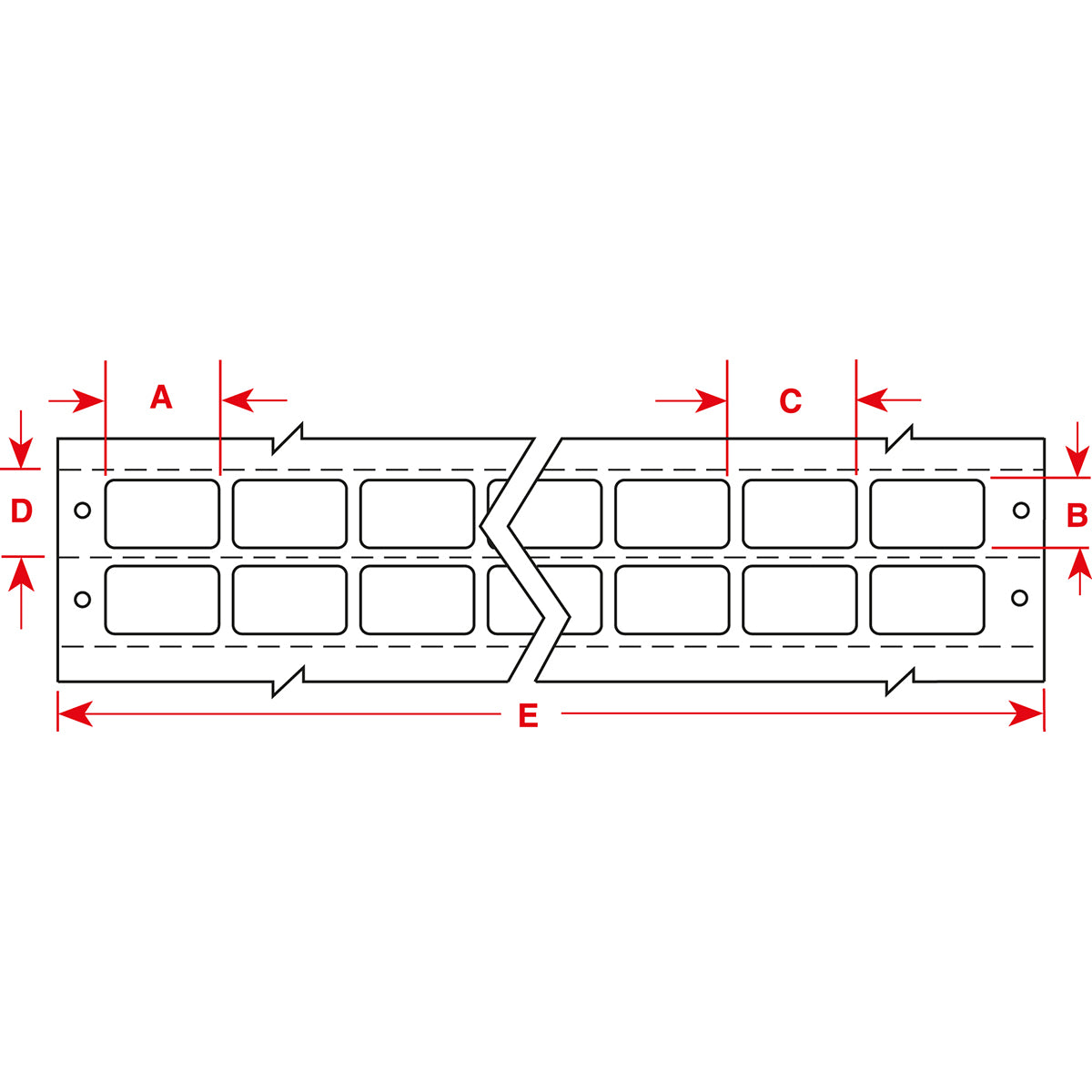 Brady DAT-43-502-10 DaTab Dot Matrix Printable Labels 028996