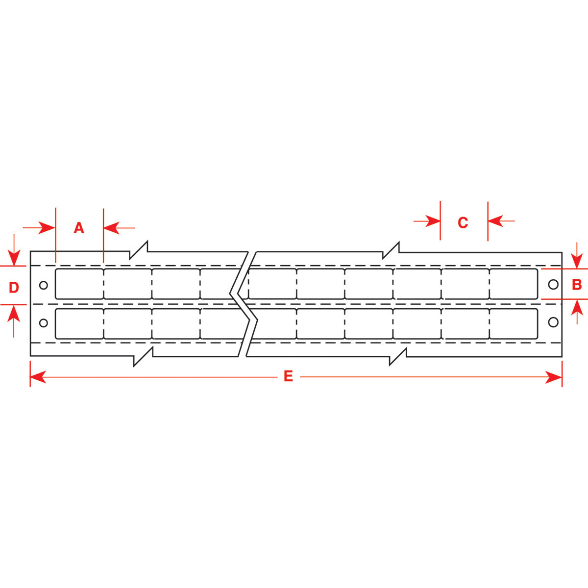 Brady DAT-173-619-10 DaTab Dot Matrix Printable Labels 017054