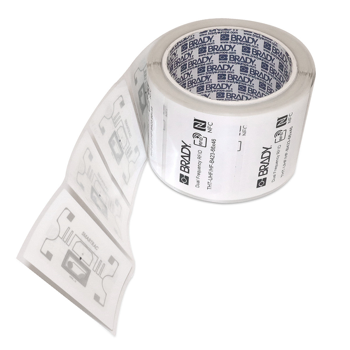 Brady THT-DF-423-66x46 Glossy White Polyester RFID Dual Frequency Labels 310251
