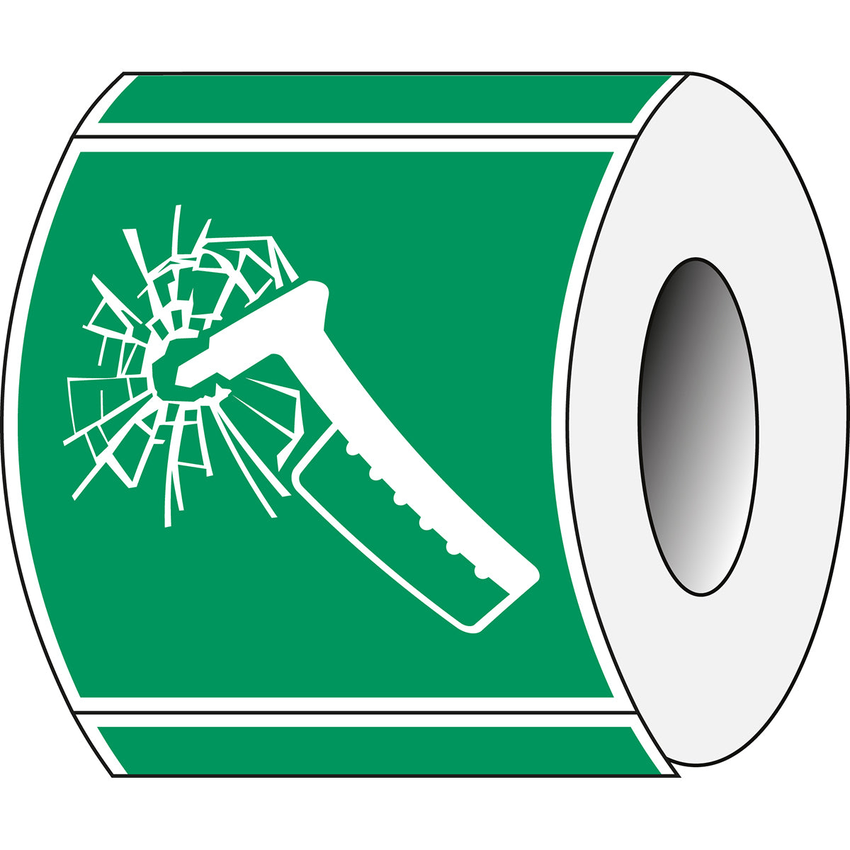 Brady E/E025/Nt/Pe-100X100-250 ISO Safety Sign - Emergency hammer 197277