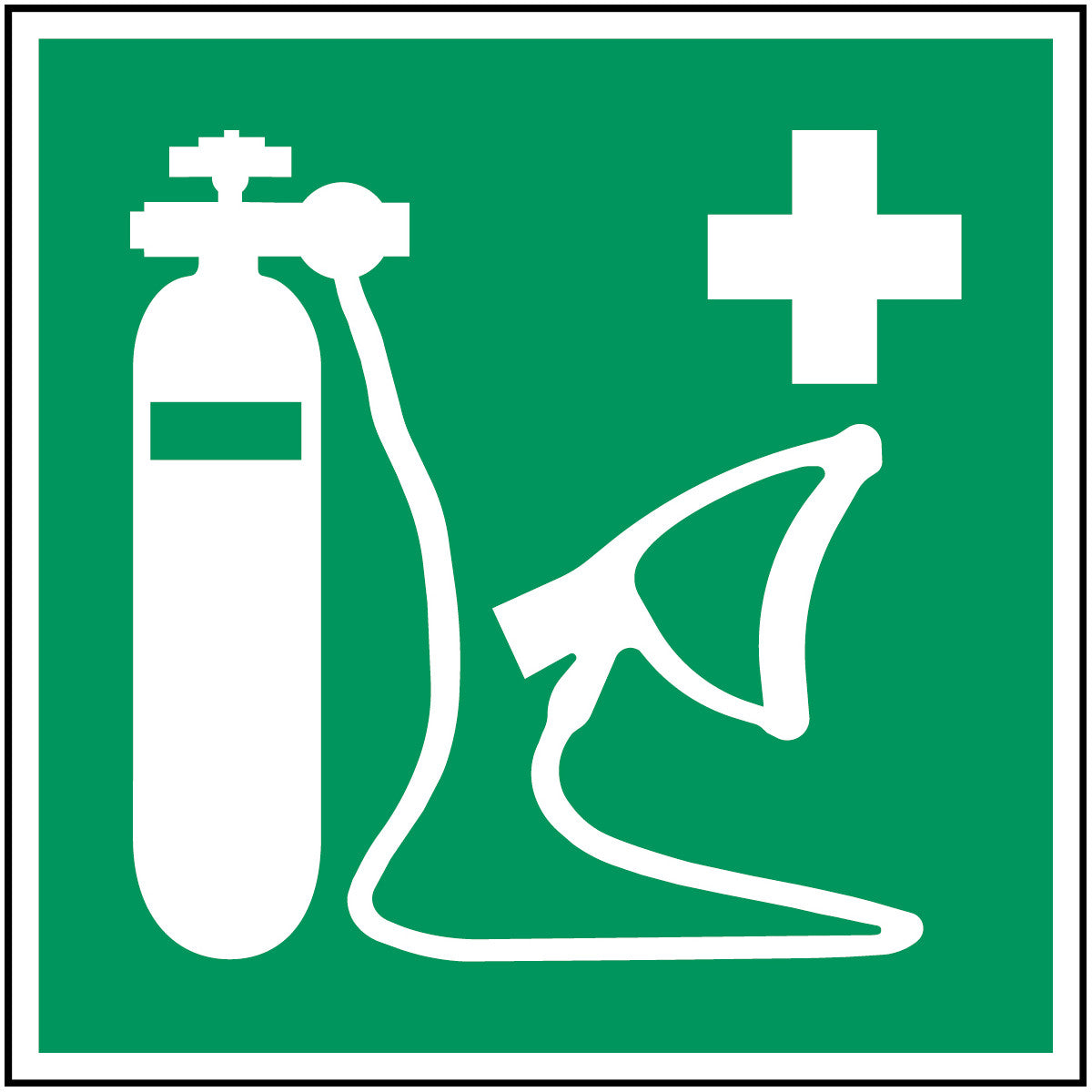 Brady E/E028/Nt-Alu-150X150/1-B Oxygen resuscitator - ISO 7010 134877