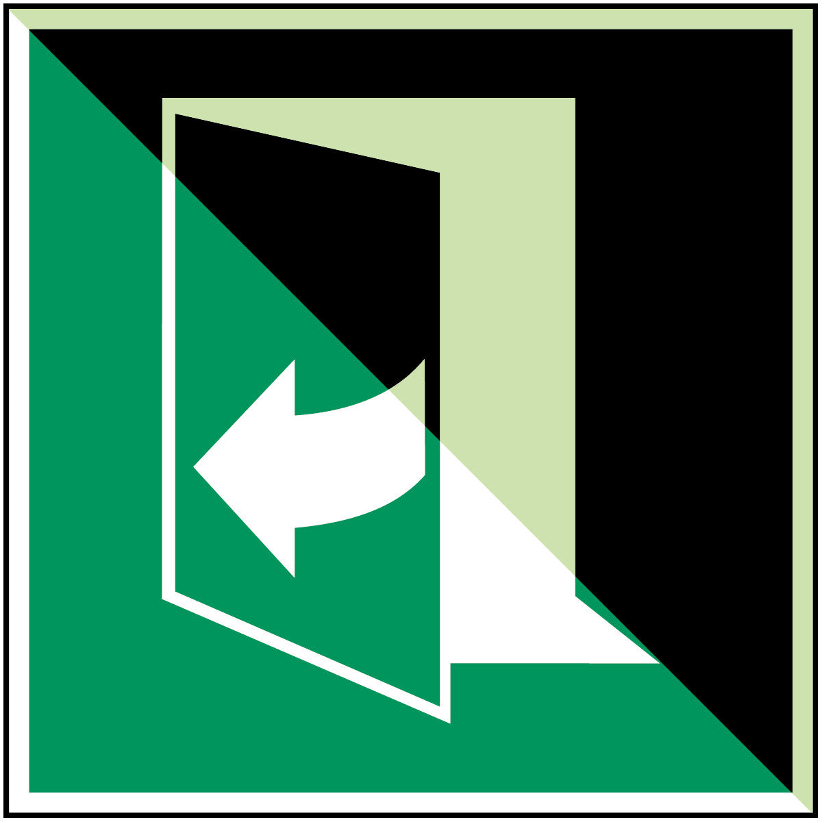 Brady E/E058/Nt-Sa-Pholumb-150X150/1-B Door opens by pulling on the right-hand side - ISO 7010 135313