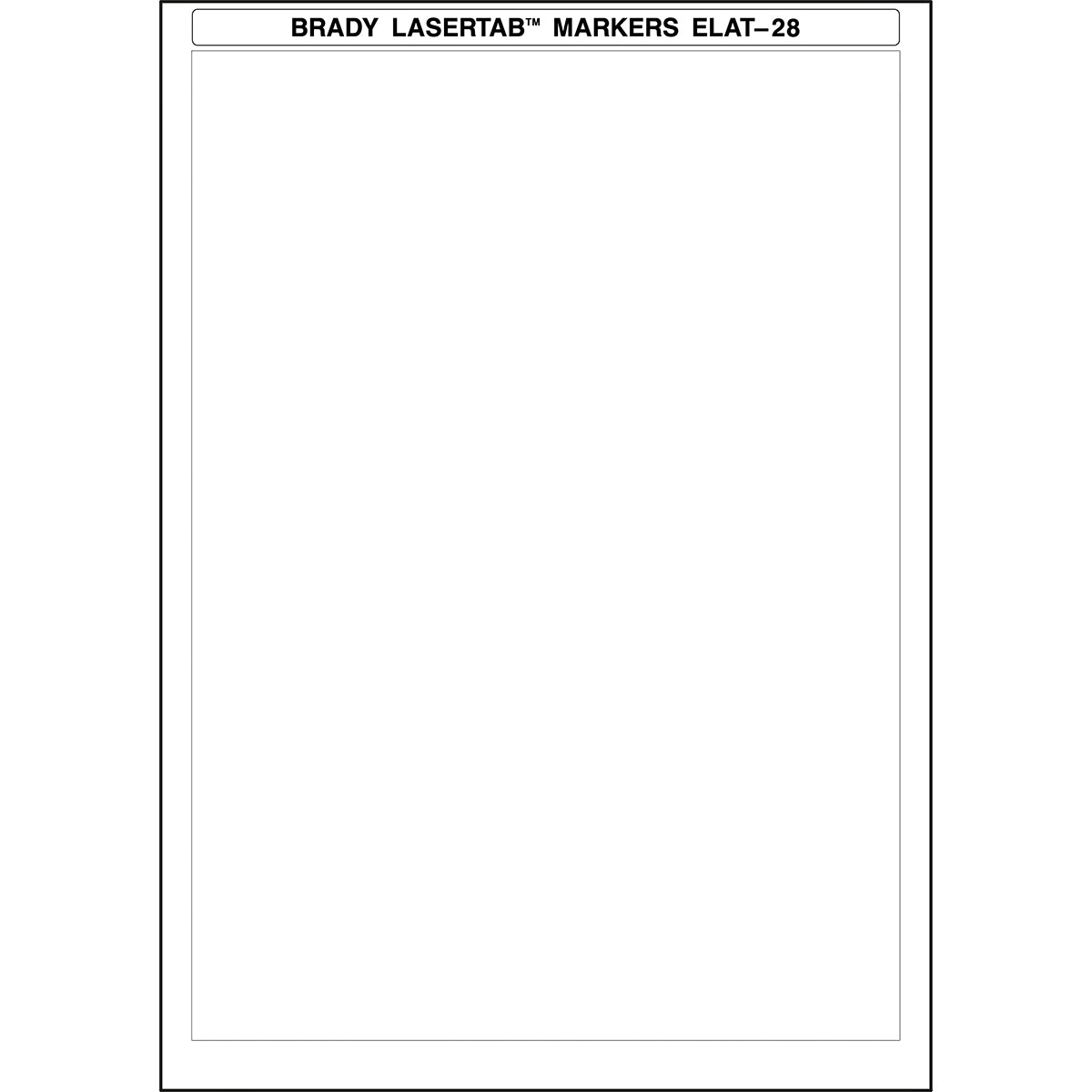 Brady ELAT-28-747-W LaserTab Laser Printable Labels 029862