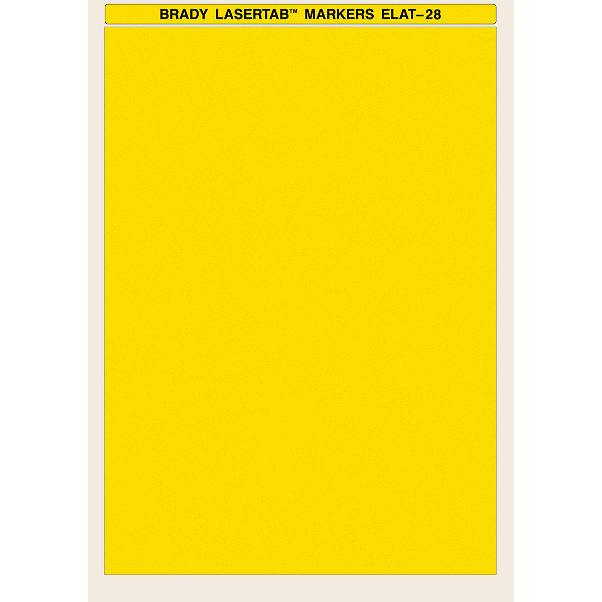 Brady ELAT-28-747Y-10SH LaserTab Laser Printable Labels 014935