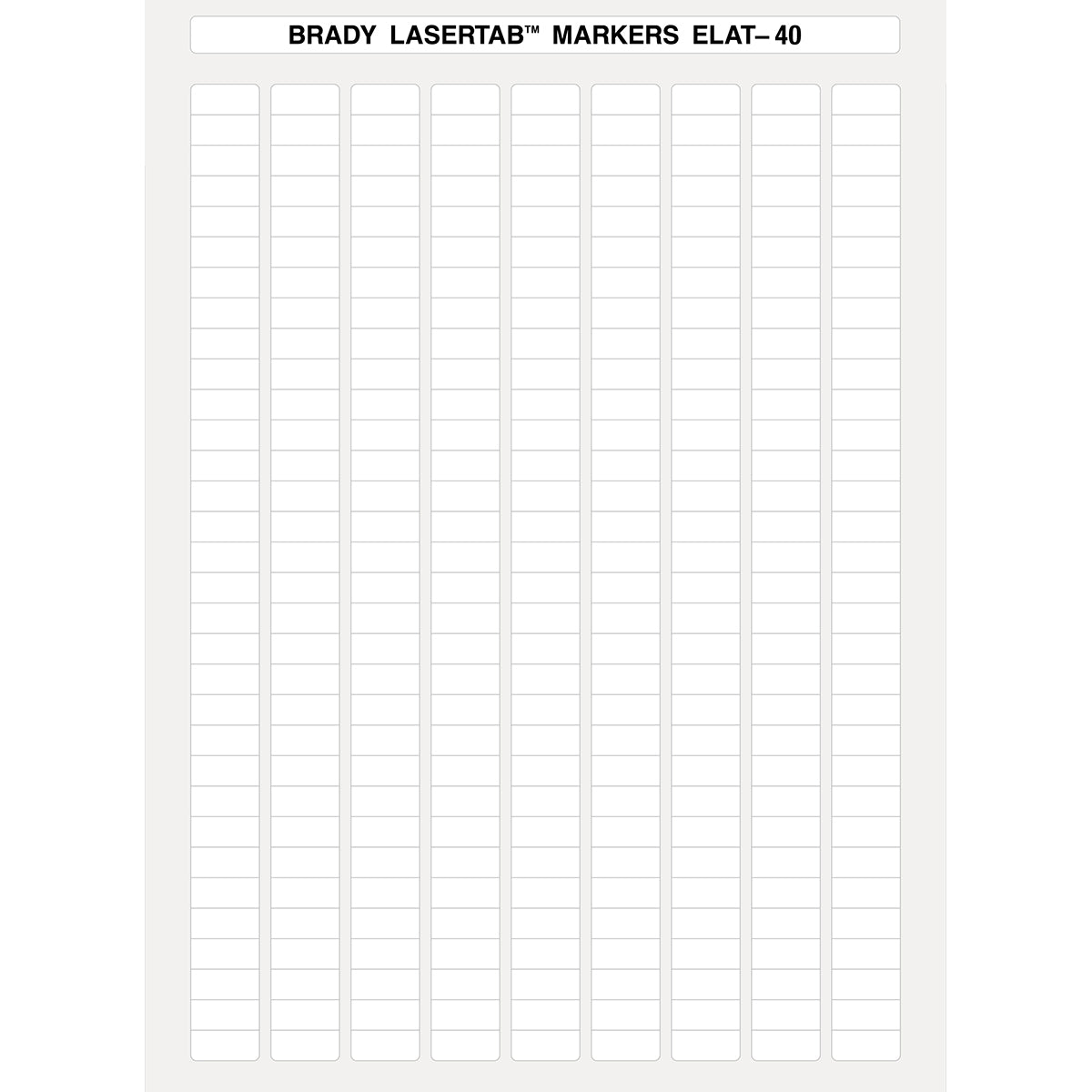 Brady ELAT-40-747W-10 LaserTab Laser Printable Labels 014398