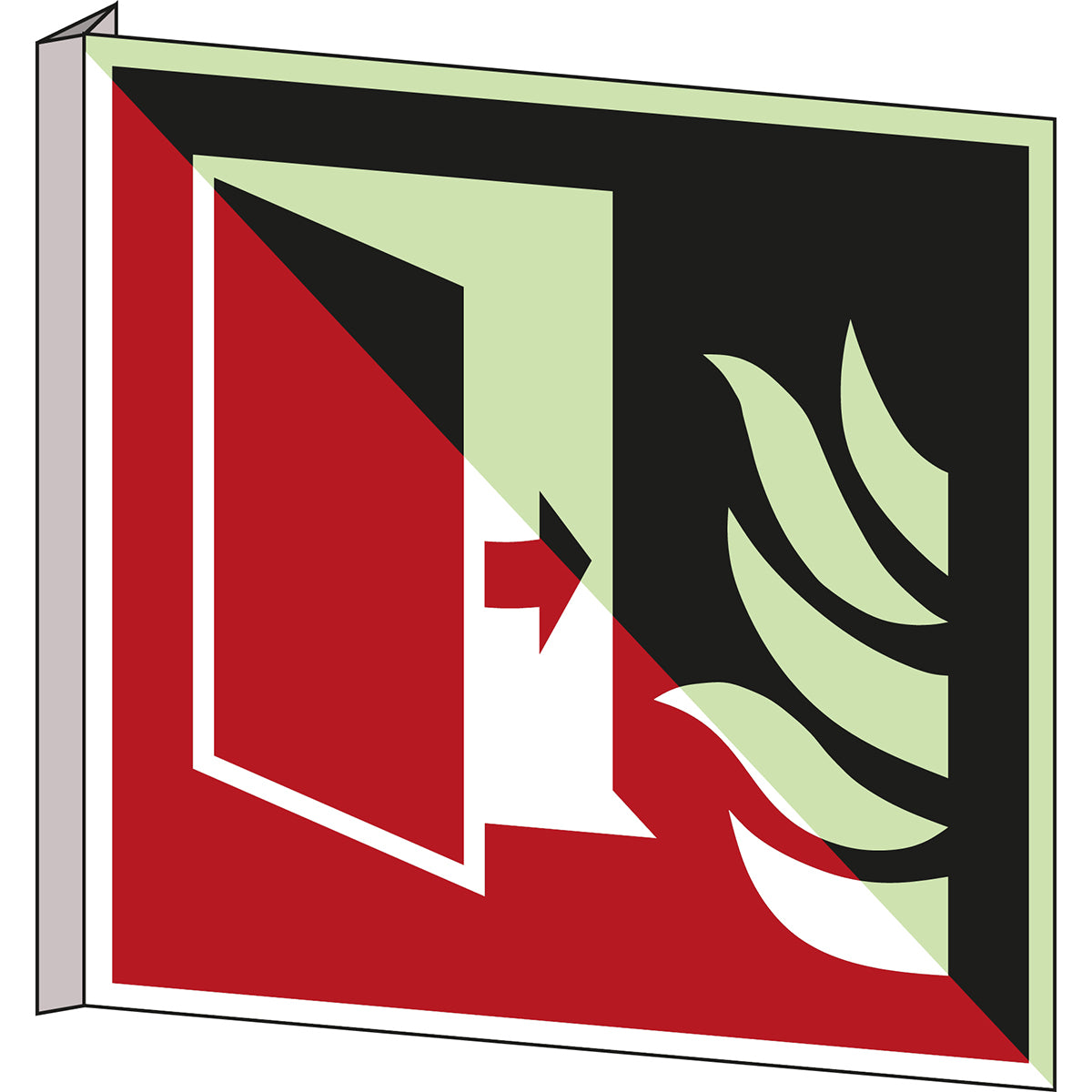 Brady F/F007/Nt/Bipvc-Pholumb-151X151-1 ISO Safety Sign - Fire protection door 197874