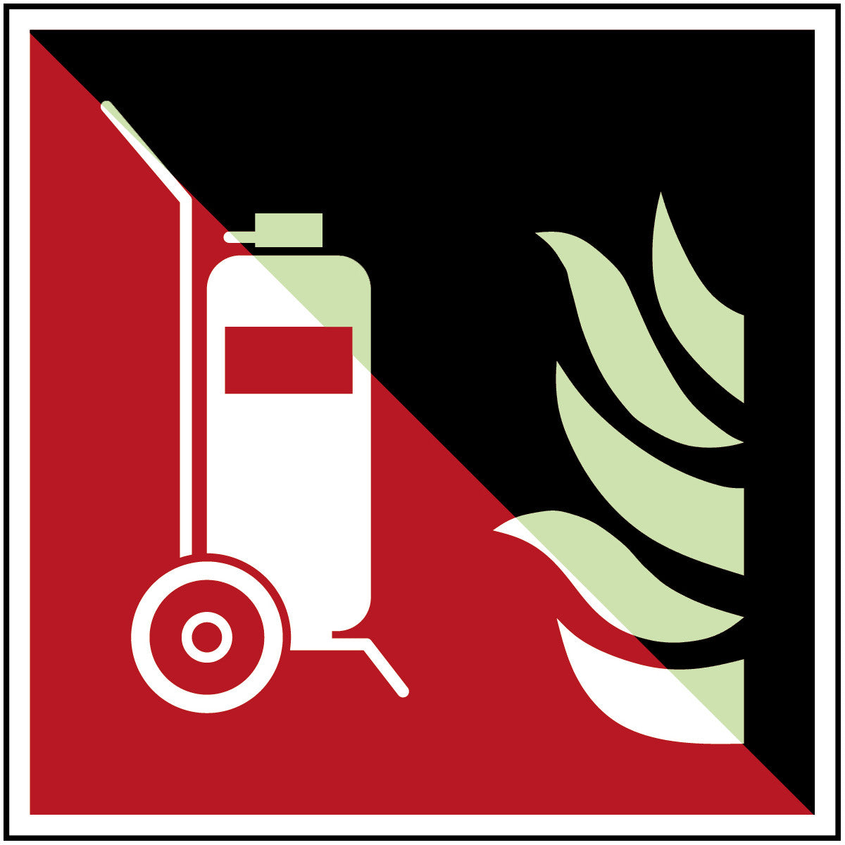 Brady F/F009/Nt-Pp-Pholumc-100X100/1-B Wheeled fire extinguisher - ISO 7010 135901