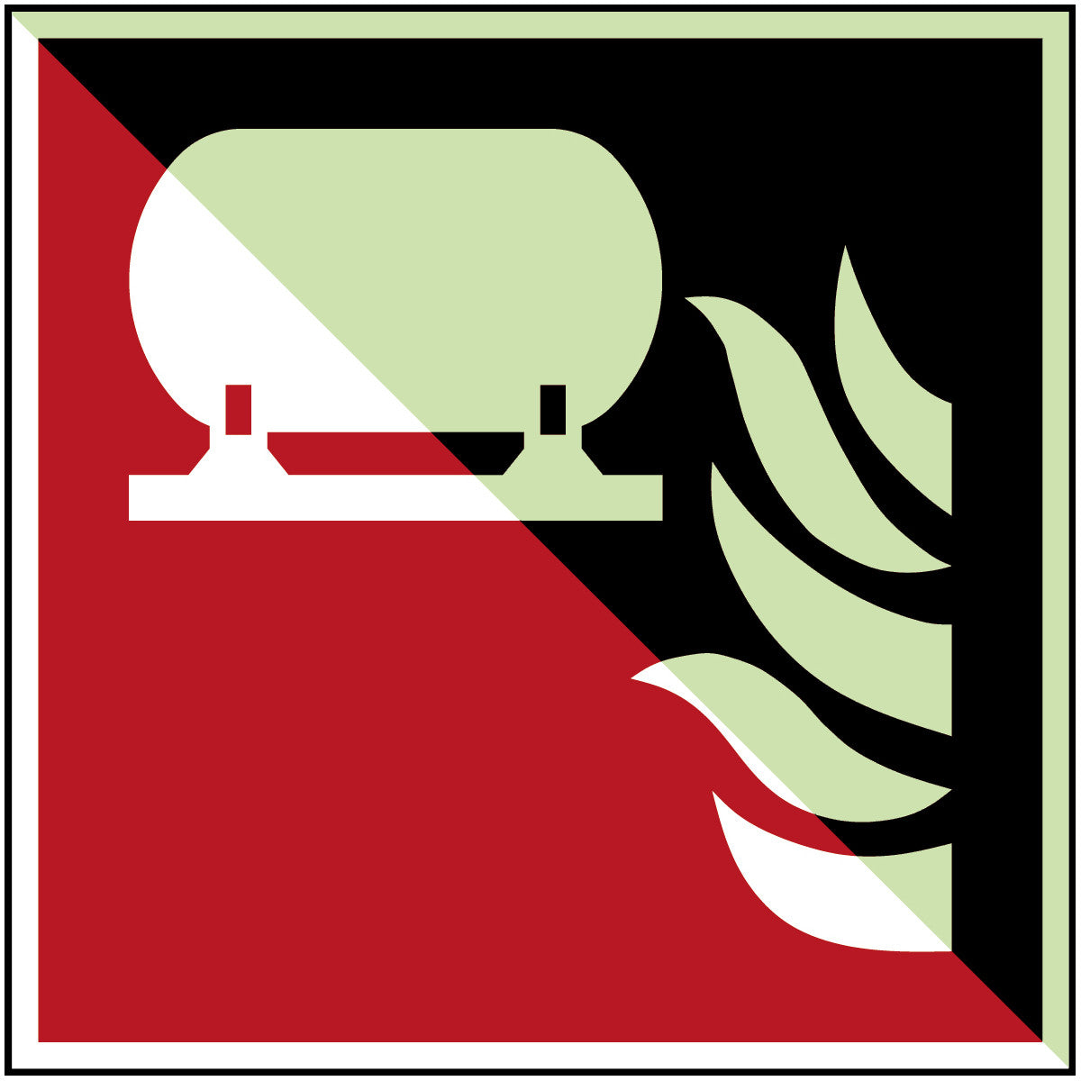 Brady F/F012/Nt-Alu-Pholumc-200X200/1-B Fixed fire extinguisher installation - ISO 7010 136005