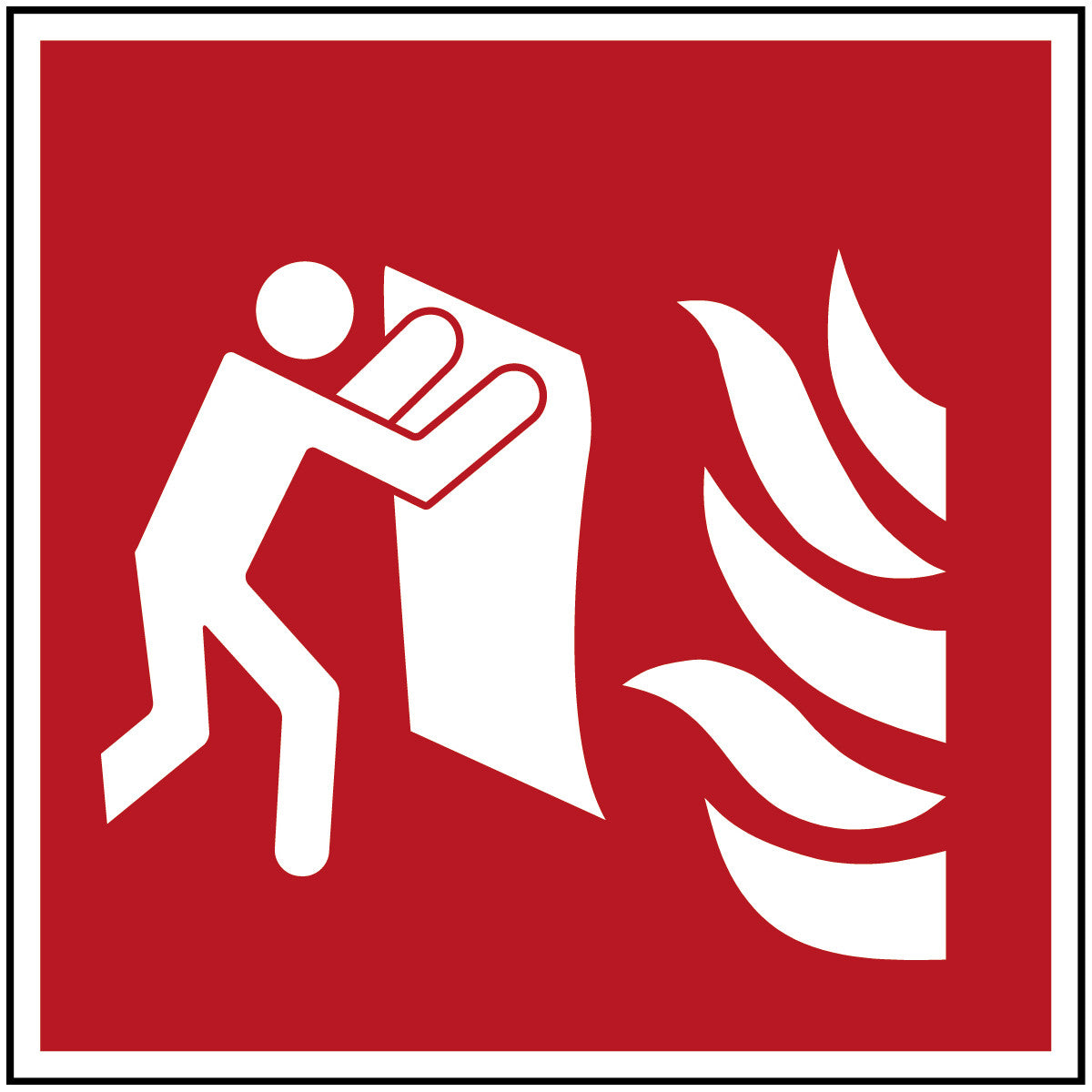 Brady F/F016/Nt-Alu-200X200/1-B Fire Blanket - Safety Sign - ISO7010 195705