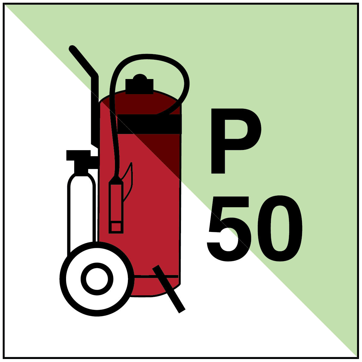 Brady F/Imo185-Sa-Pholumb-150X150/1-B Wheeled fire extinguisher P50 - IMO 195443
