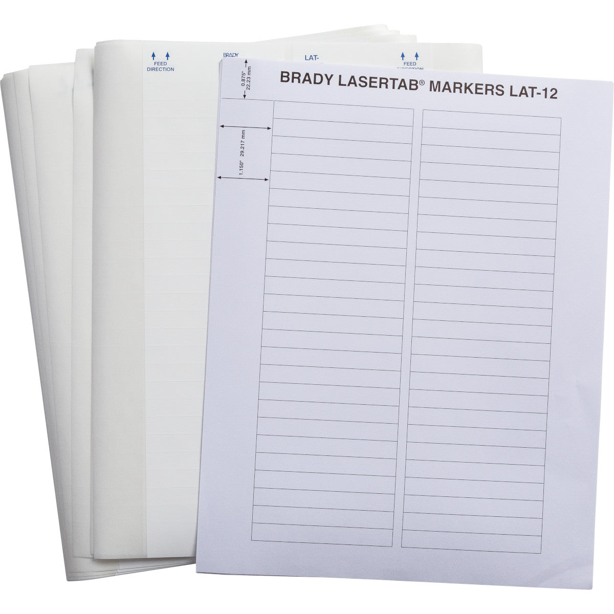 Brady LAT-12-747-2.5 LaserTab Laser Printable Labels 029733