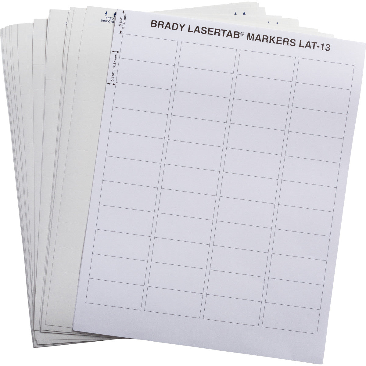 Brady LAT-13-759-2.5 LaserTab Laser Printable Labels 029753