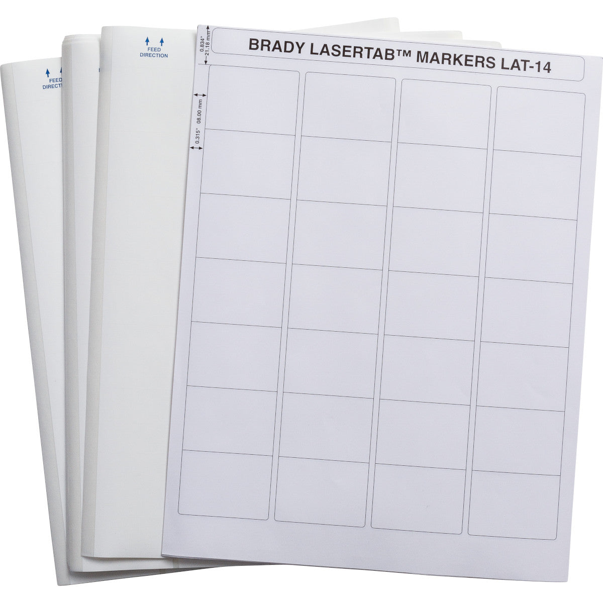 Brady LAT-14-747-1.5 LaserTab Laser Printable Labels 029738