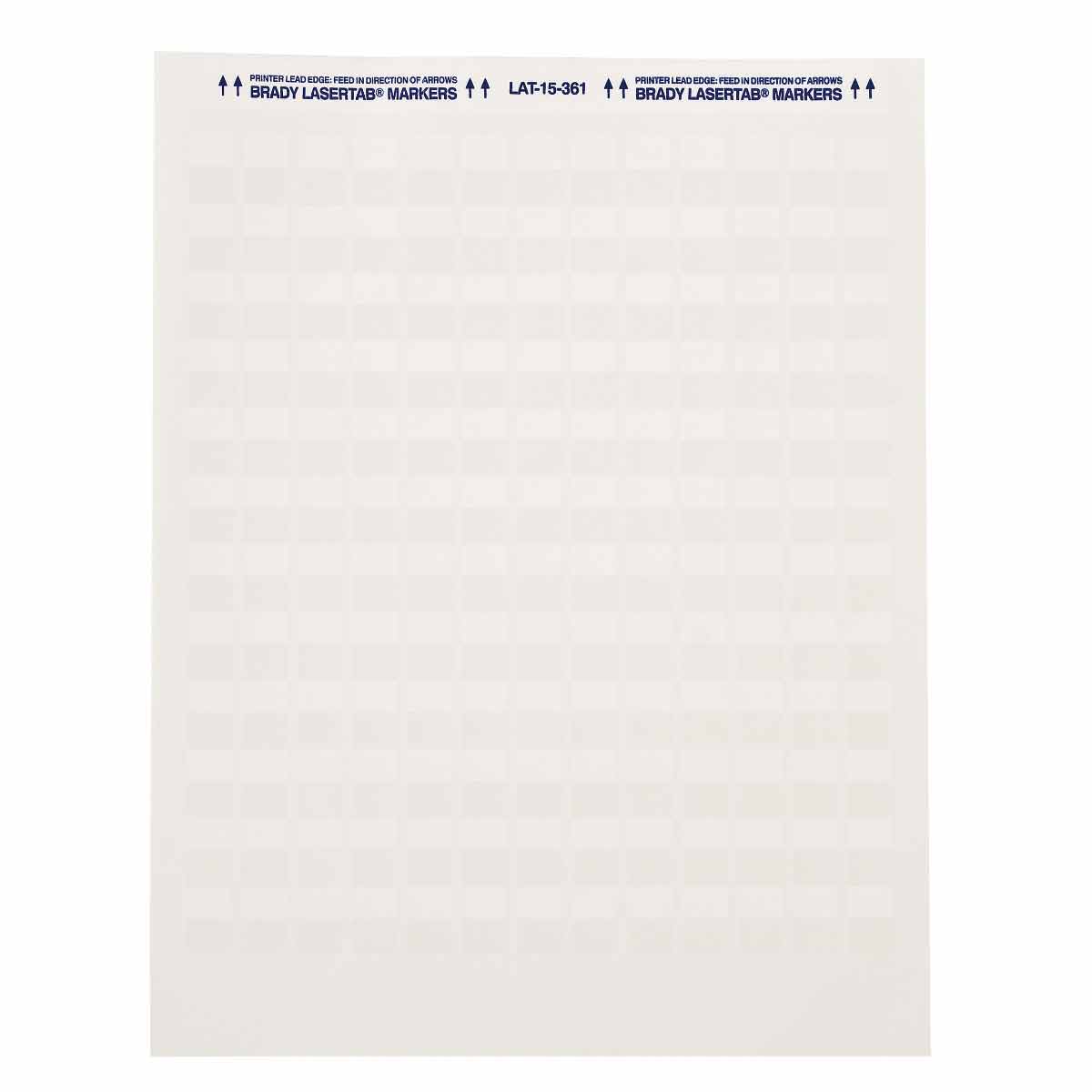 Brady LAT-17-361-2.5 LaserTab Laser Printable Labels 029742