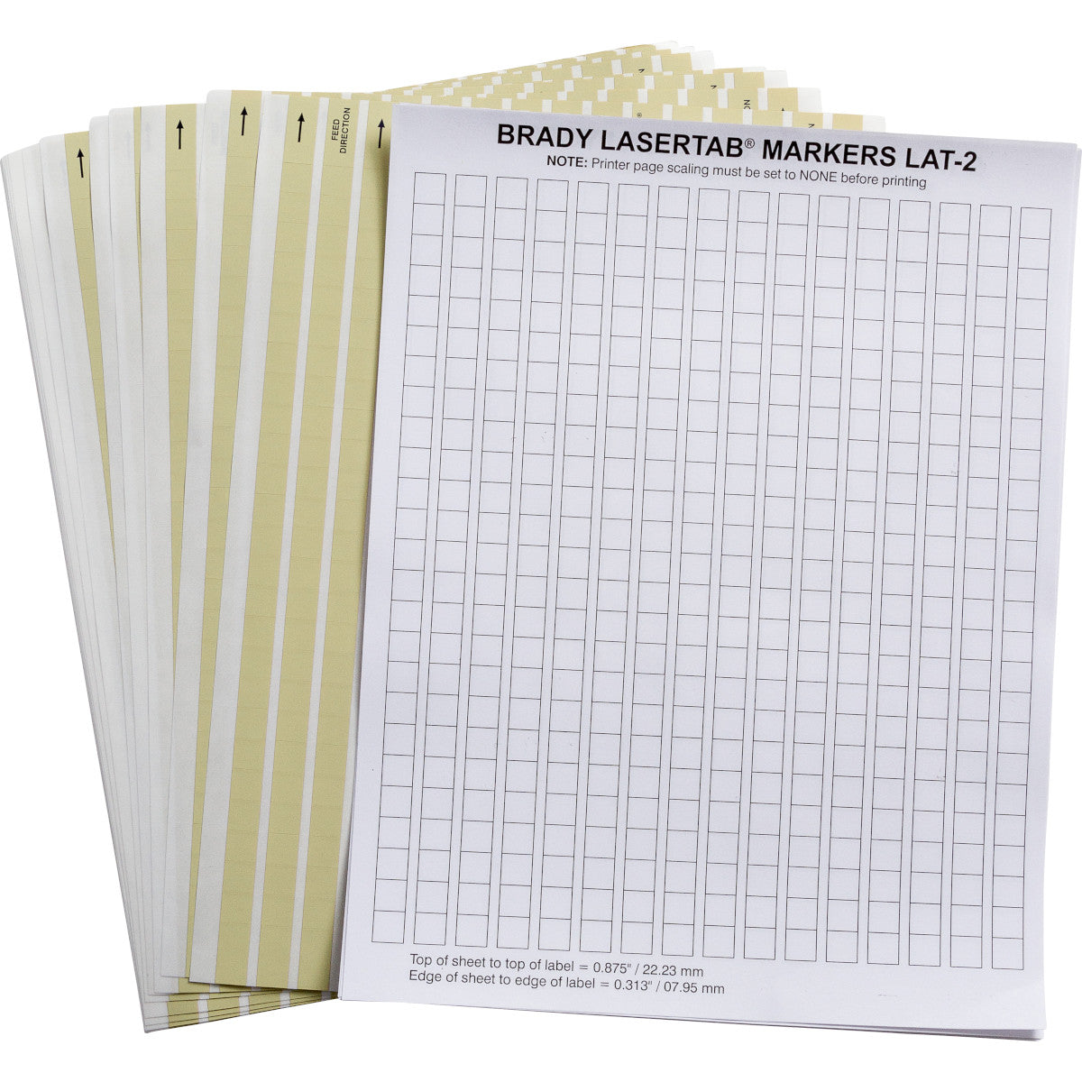 Brady LAT-2-652-10 LaserTab Laser Printable Labels 029704