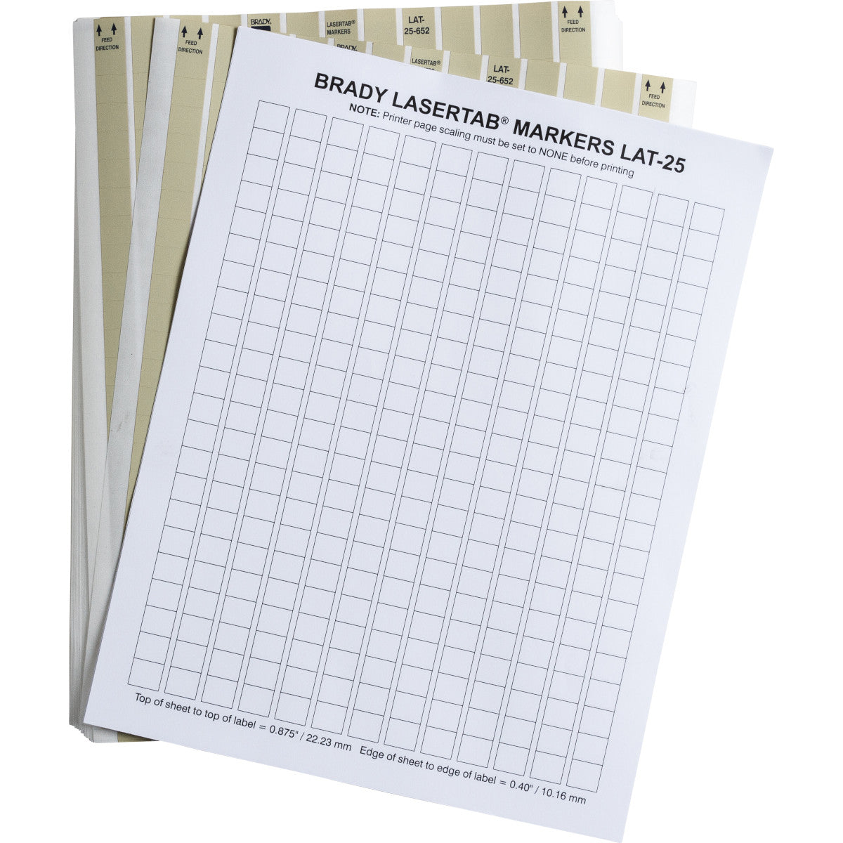 Brady LAT-25-652-10 LaserTab Laser Printable Labels 029764