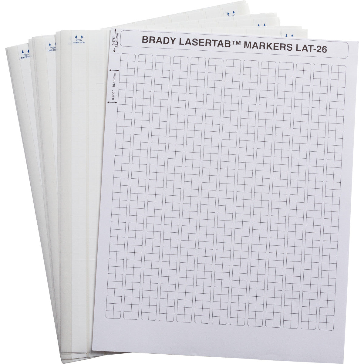 Brady LAT-26-747-10 LaserTab Laser Printable Labels 029763