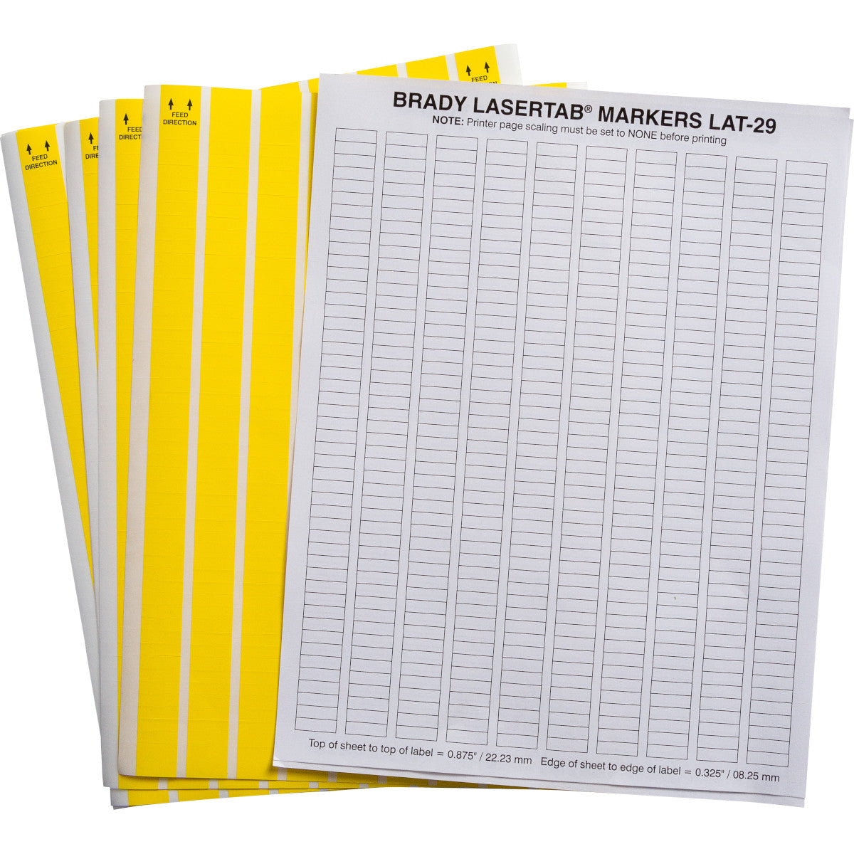 Brady LAT-29-747-10-YL LaserTab Laser Printable Labels 029785