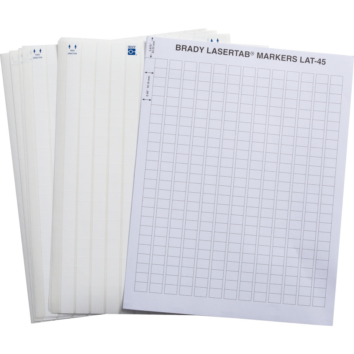 Brady LAT-45-707-10 LaserTab Laser Printable Labels 067059