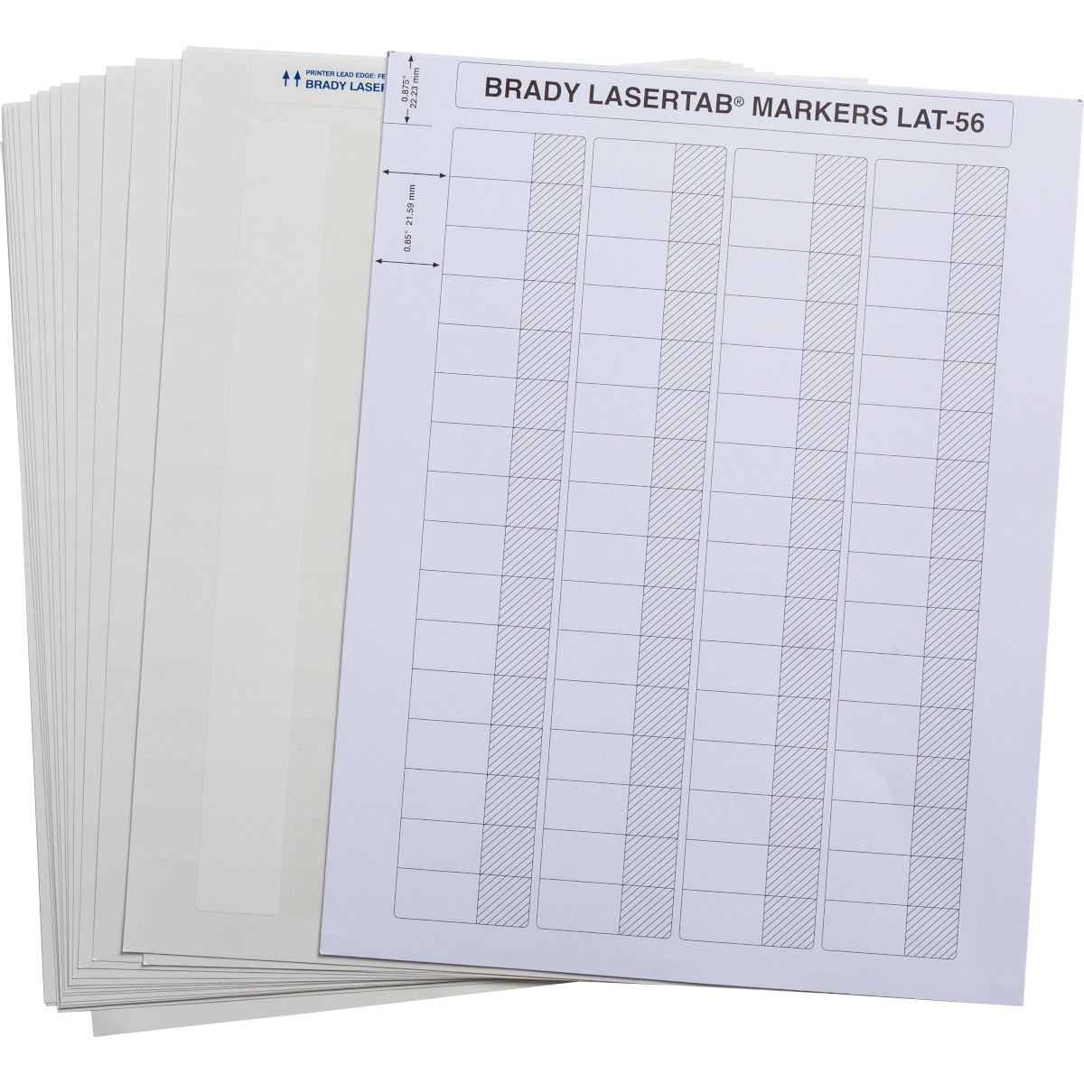 Brady LAT-56-361-2.5 LaserTab Laser Printable Labels 089401