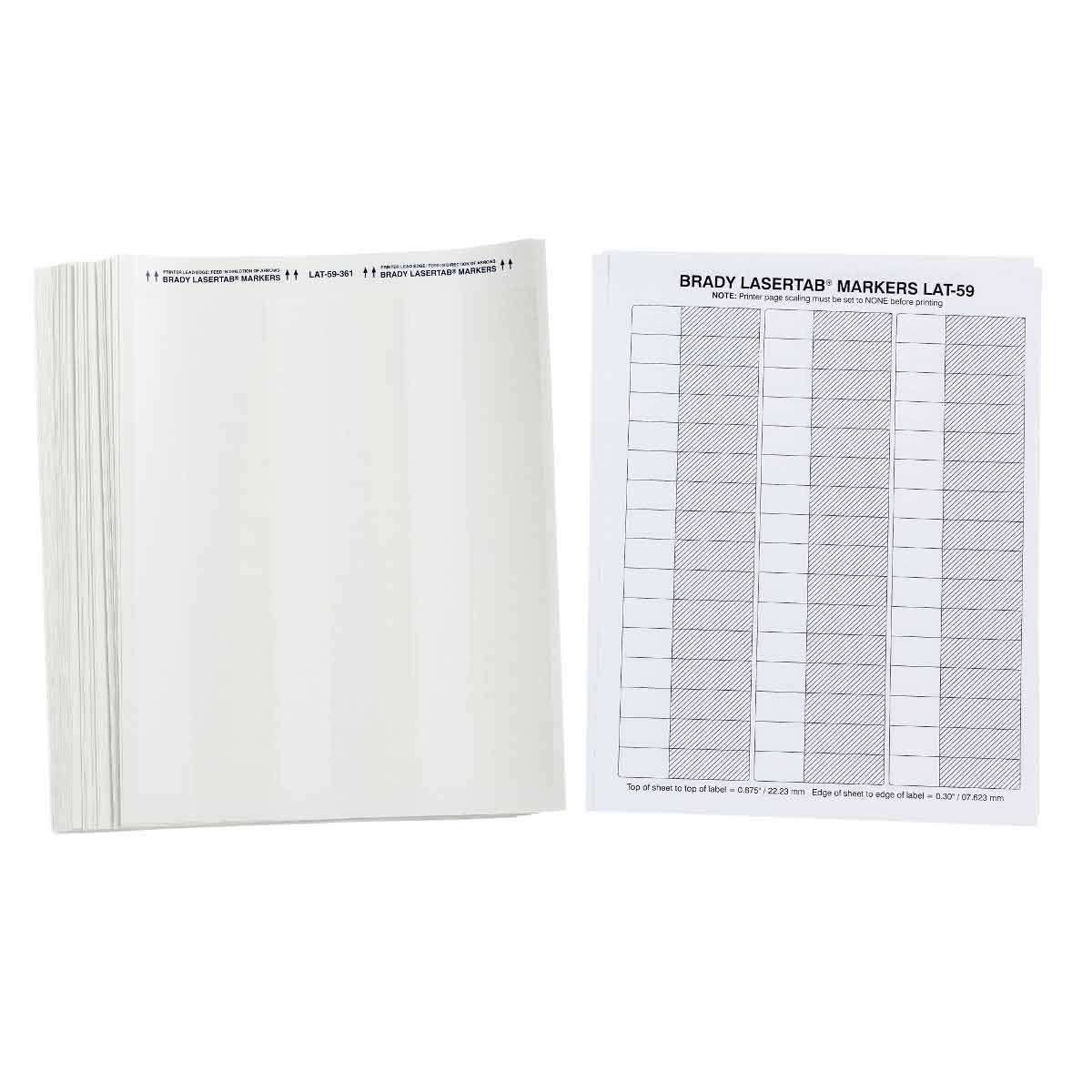 Brady LAT-59-361-2.5 LaserTab Laser Printable Labels 089404