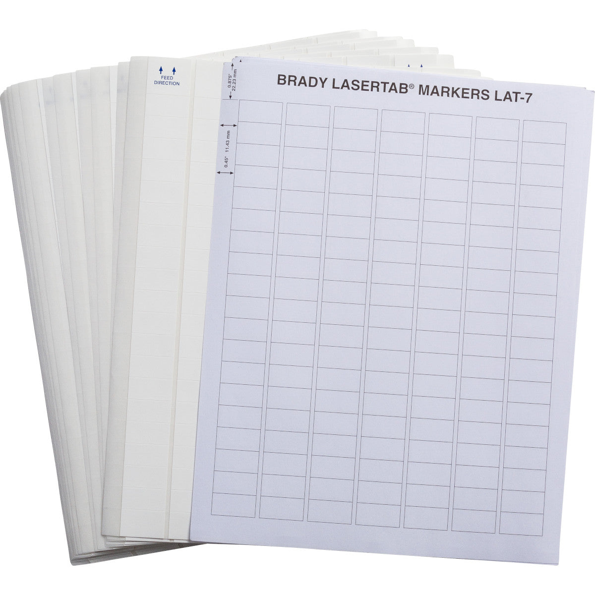 Brady LAT-7-410-10 LaserTab Laser Printable Labels 029761