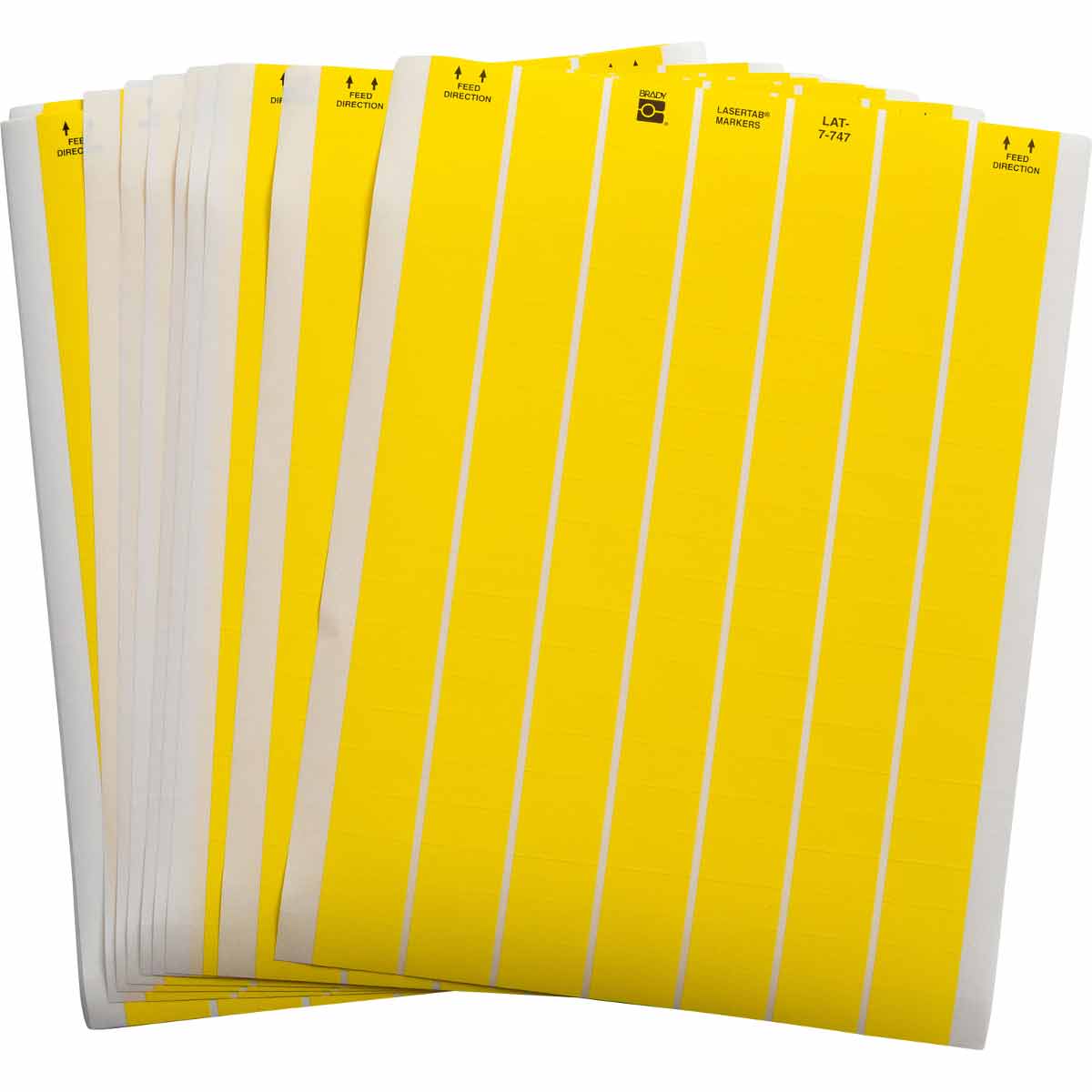 Brady LAT-7-747-10-YL LaserTab Laser Printable Labels 029789