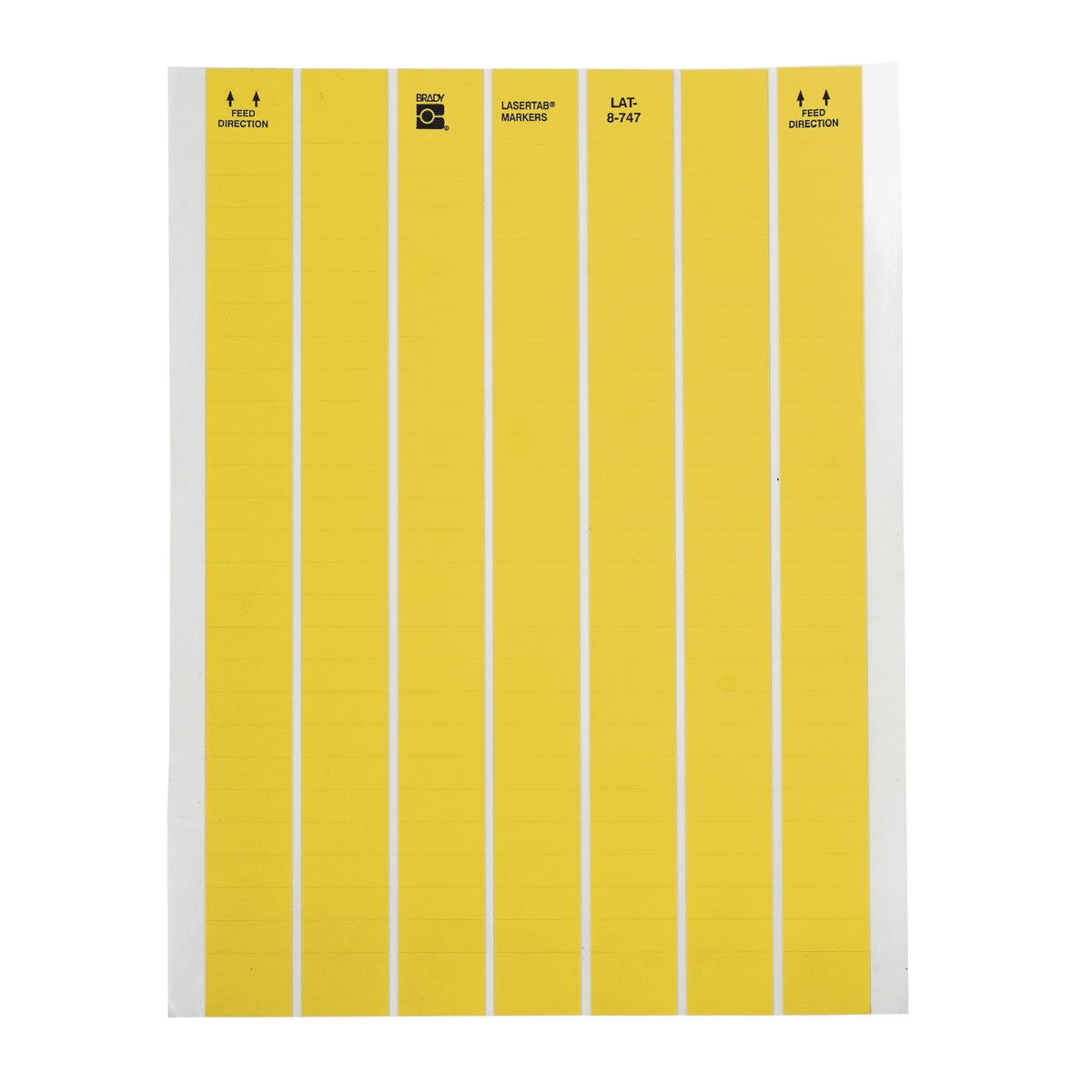 Brady LAT-8-747-10-YL LaserTab Laser Printable Labels 029790